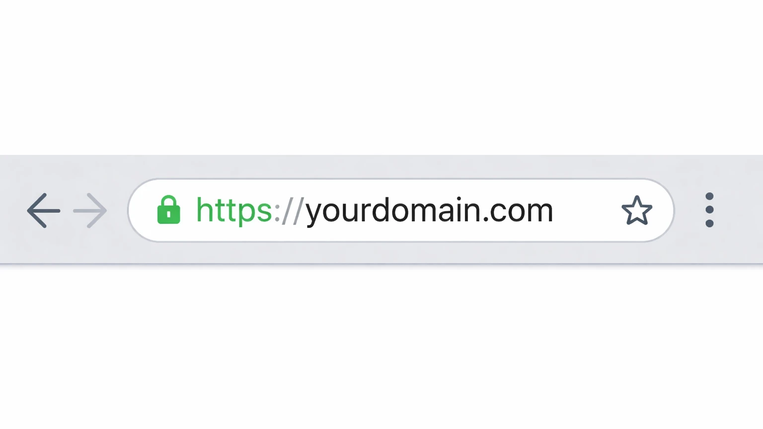 Browser bar showing HTTPS and padlock