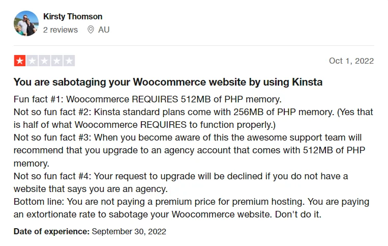 Kinsta PHP memory limits