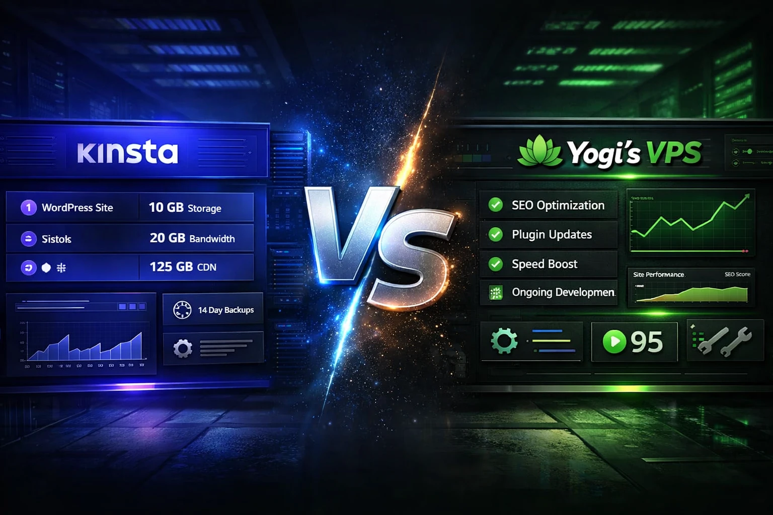 Kinsta vs Yogis VPS WordPress Hosting