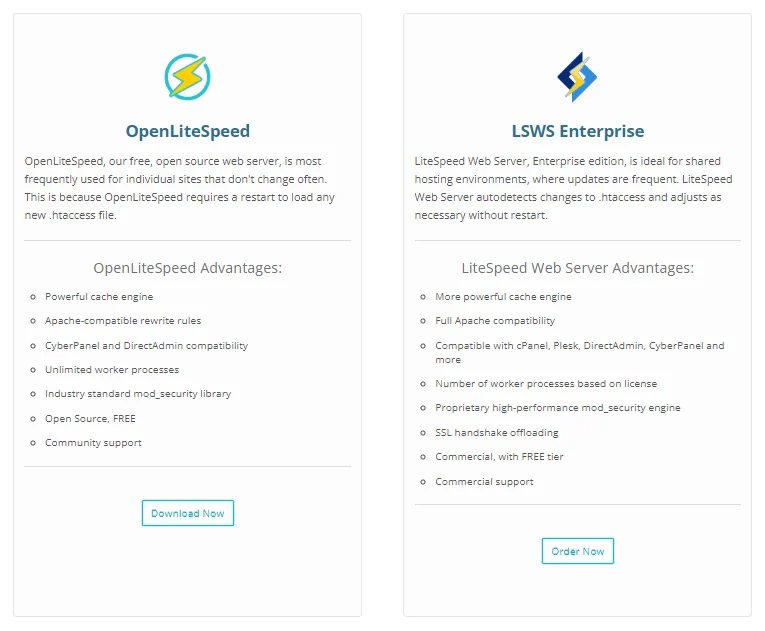 OpenLiteSpeed vs LiteSpeed Enterprise