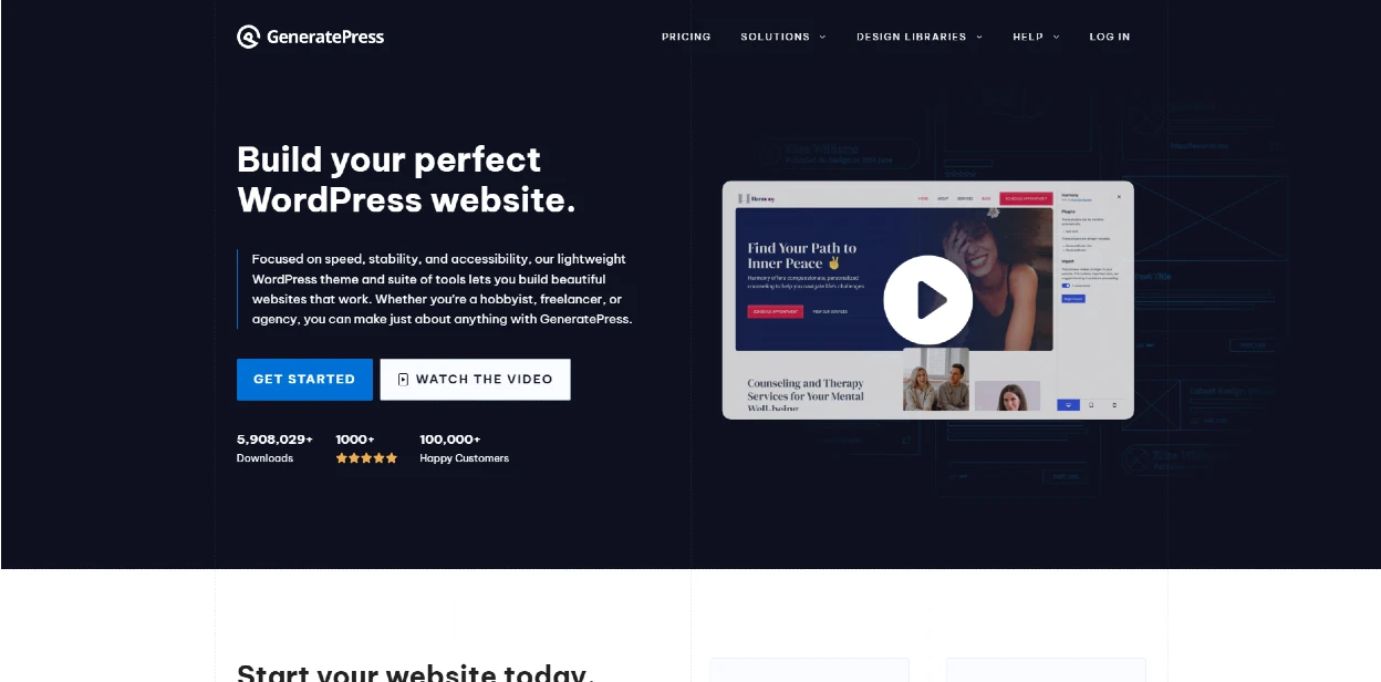 GeneratePress WordPress Theme Speed Performance