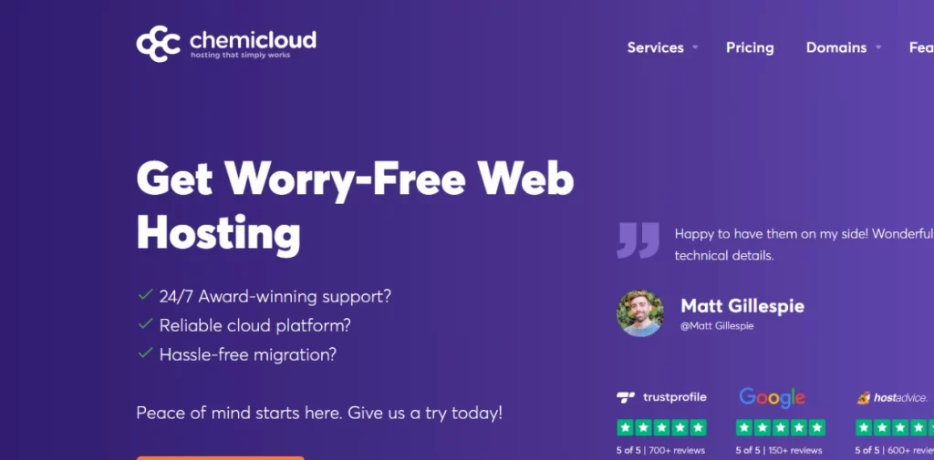 ChemiCloud WordPress hosting